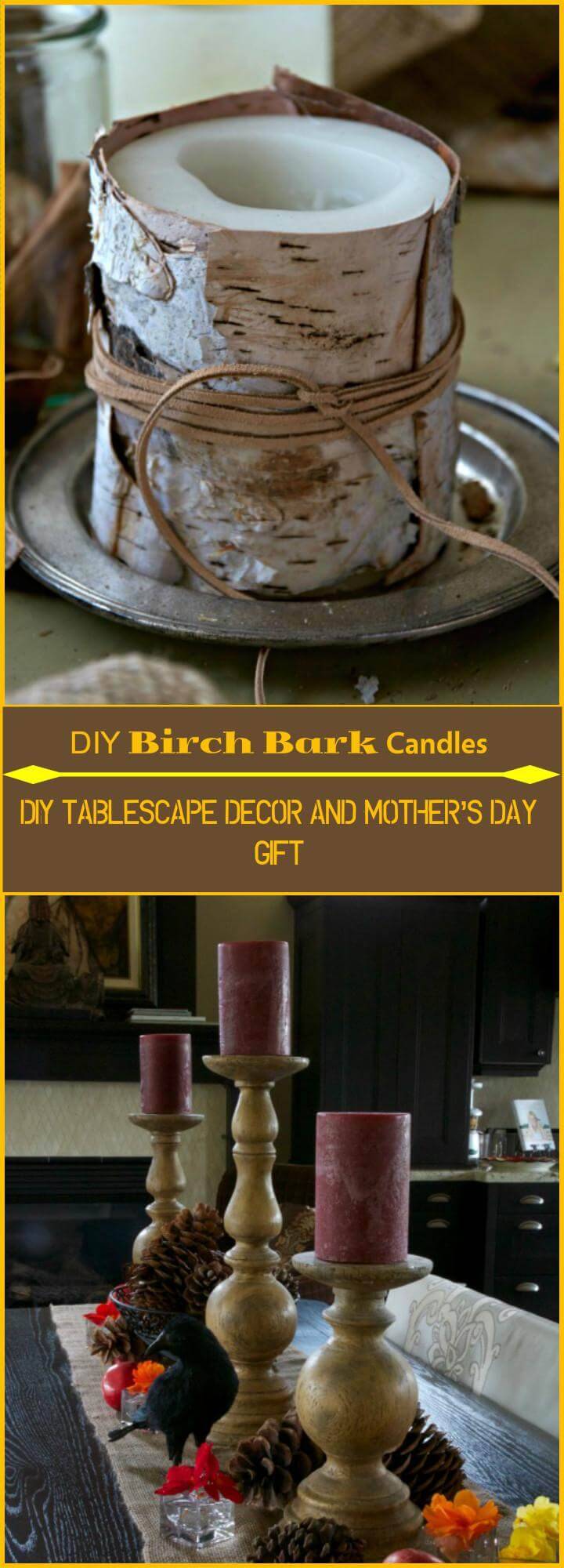 easy birch bark candles